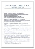 NURS 407 EXAM 1 COMPLETE WITH CORRECT ANSWERS