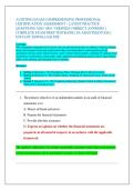 AUDITING EXAM COMPREHENSIVE PROFESSIONAL  CERTIFICATION ASSESSMENT - LATEST PRACTICE  QUESTIONS AND 100&percnt; VERIFIED CORRECT ANSWERS &vert;  COMPLETE EXAM PREP TESTBANK &vert; GUARANTEED PASS &vert;  INSTANT DOWNLOAD PDF