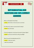 SOP EXAM ACTUAL 2026 QUESTIONS AND 100&percnt; CORRECT ANSWERS