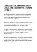 AMB400 EPICCARE ADMINISTRATION EXAM ACTUAL PAPER 2026 QUESTIONS SOLUTIONS GRADED A&plus;