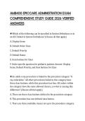 AMB400 EPICCARE ADMINISTRATION EXAM COMPREHENSIVE STUDY GUIDE 2026 VERIFIED ANSWERS