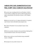 AMB400 EPICCARE ADMINISTRATION EXAM FINAL SCRIPT 2026 COMPLETE SOLUTION SET