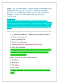BASIC LIFE SUPPORT &lpar;BLS&rpar; CERTIFICATION COMPREHENSIVE  EXAM PRACTICE QUESTIONS AND ANSWERS&colon; THE MOST  RECENT AND COMPREHENSIVE VERSION WITH VERIFIED  ANSWERS&semi; GUARANTEED PASS WITH INSTANT PDF  DOWNLOAD&period; 