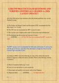 LEIK FNP PRACTICE EXAM QUESTIONS AND  VERIFIED ANSWERS ALL GRADED A&plus; &vert;2026  LATEST UPDATE&excl;&excl;&excl;