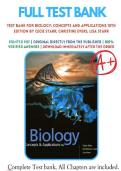 Test Bank - Biology Concepts and Applications 10th Edition by Starr - &comma; All 44 Chapters Covered&comma; Verified Latest Edition