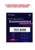 Test Bank For Introductory Econometrics&colon; A Modern Approach 8th Edition by Jeffrey M&period; Wooldridge&comma; All Chapters Included&comma; Latest Update