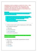 CERTIFIED CLINICAL MEDICAL ASSISTANT &lpar;CCMA &ndash; NHA&rpar;  COMPREHENSIVE EXAM PRACTICE QUESTIONS AND  ANSWERS&colon; THE MOST RECENT AND COMPREHENSIVE  VERSION WITH VERIFIED ANSWERS&semi; GUARANTEED PASS  WITH INSTANT PDF DOWNLOAD&period; 