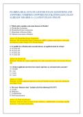 FLORIDA REAL ESTATE LICENSE EXAM &vert; QUESTIONS AND  ANSWERS &vert; VERIFIED ANSWERS PLUS RATIONALES &vert; EXAM  ALREADY GRADED A&plus; &vert; LATEST EXAM UPDATE 