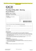 2025 OCR AS Level Biology A H020&sol;02 Depth in biology Combined Question Paper with Final Evaluation Scheme
