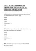 CSLB C20 TRADE TOUGHER EXAM CERTIFICATION EVALUATION 2026 FULL QUESTIONS WITH SOLUTIONS