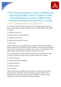 CWEA Wastewater Laboratory Analyst Certification Exam Actual Exam 2027&sol;2028 &vert; Grade 1-4 Complete Test Bank with Verified Questions & Answers &vert; California Water Environment Association Lab Analyst Prep &vert; A&plus; Graded