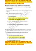 CHAMBERLAIN COLLEGE OF NURSING NUR 1234  HESI MED SURG EXAM QUESTIONS AND ANSWERS  BEST RATED A&plus; NEW UPDATE 2026
