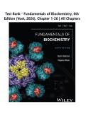 Test Bank - Fundamentals of Biochemistry&comma; 6th Edition &lpar;Voet&comma; 2026&rpar;&comma; Chapter 1-26 &vert; All Chapters