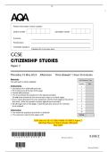 2025 AQA GCSE CITIZENSHIP STUDIES Paper 2 Question Paper & Mark Scheme &lpar;Merged&rpar; May 2025