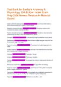 Test Bank for Seeley's Anatomy & Physiology 13th Edition VanPutte &vert; The Newest 2026 Exam Prep Guide with All Chapters & A&plus; Verified Answers