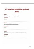 ICEV - Animal Science Certification Exam Questions and Answers&period;