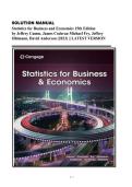SOLUTION MANUAL Statistics for Business and Economics 15th Edition by Jeffrey Camm&comma; James Cochran Michael Fry&comma; Jeffrey  Ohlmann&comma; David Anderson &lpar;2023&rpar; &vert;&vert; LATEST VERSION