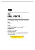 2025 AQA GCSE ENGLISH LITERATURE Paper 1 Shakespeare and the 19th-Centmy Novel Question Paper & Mark Scheme &lpar;Merged&rpar; May 2025