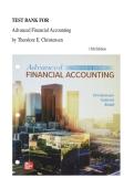 TEST BANK For Advanced Financial Accounting 13th Edition By Theodore Christensen Chapter 1 - 20&vert; Latest Edition 2026