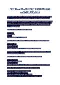 POST EXAM PRACTICE TEST QUESTIONS AND  ANSWERS 2025&sol;2026