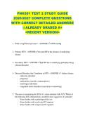 PNH301 TEST 2 STUDY GUIDE  2026&sol;2027 COMPLETE QUESTIONS  WITH CORRECT DETAILED ANSWERS  &vert;&vert; ALREADY GRADED A&plus;   <RECENT VERSION> 