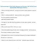 Gastroenterology - Colon Cancer Questions and Answers &lpar;100 &percnt;Score&rpar; Latest  Updated 2026 &vert; With Expert Solutions 