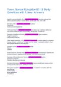 TExES Special Education EC-12 Study Guide&colon; Practice Test & Answers
