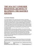 Consumer Behaviour Exam Blueprint & 55 Scenarios &lpar;Solomon 9th Canadian Edition&rpar;