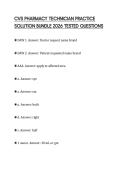 CVS PHARMACY TECHNICIAN PRACTICE SOLUTION BUNDLE 2026 TESTED QUESTIONS