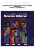 Understanding Abnormal Behavior 10th Edition Test Bank &ndash; Sue&comma; Sue & Sue