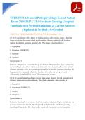 NURS 5315 Advanced Pathophysiology Exam 1 Actual Exam 2026&sol;2027 &vert; UTA Graduate Nursing Complete Test Bank with Verified Questions & Correct Answers &vert; Updated & Verified &vert; A&plus; Graded