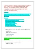 FIRST AID CERTIFICATION EXAM-READY ASSESSMENT  PRACTICE QUESTIONS AND ANSWERS&colon; THE MOST  RECENT AND COMPREHENSIVE VERSION WITH  VERIFIED ANSWERS&semi; GUARANTEED PASS WITH  INSTANT PDF DOWNLOAD&period;