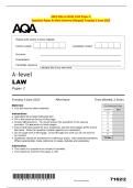 2025 AQA A-LEVEL LAW Paper 2 Question Paper & Mark Scheme &lpar;Merged&rpar; Tuesday 3 June 2025