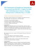 ONS Fundamentals of Chemotherapy Immunotherapy Exam Actual Exam 2026&sol;2027 &vert; Complete Test Bank with Verified Questions & Answers &vert; Oncology Nursing Society Certification Prep &vert; A&plus; Graded