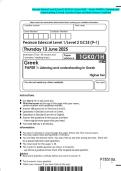Pearson Edexcel Level 1&sol;Level 2 GCSE &lpar;9-1&rpar; June 2025 - Greek&colon; PAPER 1&colon; Listening and understanding in Greek -Question Paper and Mark Scheme Combined