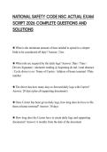 NATIONAL SAFETY CODE NSC ACTUAL EXAM SCRIPT 2026 COMPLETE QUESTIONS AND SOLUTIONS