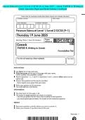 pearson Edexcel Level 1&sol;Level 2 GCSE &lpar;9-1&rpar; June 2025 - Greek&colon; PAPER 4&colon; Writing in Greek -Question Paper and Mark Scheme Combined