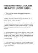 CYBER SECURITY CERT TEST ACTUAL PAPER 2026 QUESTIONS SOLUTIONS GRADED A&plus;