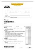 2025 AQA A-LEVEL MATHEMATICS Paper 1 Question Paper & Mark Scheme &lpar;Merged&rpar; Wednesday 4 June 2025