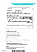 Pearson Edexcel Level 1&sol;Level 2 GCSE &lpar;9-1&rpar; June 2025 - Gujarati&colon; PAPER 1&colon; Listening and understanding in Gujarati -Question Paper and Mark Scheme Combined