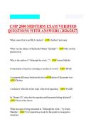 CMP 2800 MIDTERM EXAM VERIFIED  QUESTIONS WITH ANSWERS &lpar;2026&sol;2027&rpar;