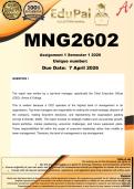 MNG2602 Assignment 1 &lpar;COMPLETE ANSWERS&rpar; Semester 1 2026  - DUE 7 April 2026