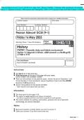 Pearson Edexcel Level 1&sol;Level 2 GCSE &lpar;9&ndash;1&rpar; May 2025 - History&colon; PAPER 1&colon; Thematic study and historic environment Option 13&colon; Migrants in Britain&comma; c800-present and Notting Hill&comma; c1948-c1970-Question Paper and Mark Scheme Combine