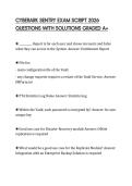 CYBERARK SENTRY EXAM SCRIPT 2026 QUESTIONS WITH SOLUTIONS GRADED A&plus;