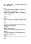 GACE - SPECIAL EDUCATION TEST 081&comma; 082&comma; 581&comma; 083&comma; 084&comma; 583 REVIEW