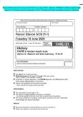 Pearson Edexcel Level 1&sol;Level 2 GCSE &lpar;9-1&rpar; June 2025 - History&colon; PAPER 3&colon; Modern depth study Option 31&colon; Weimar and Nazi Germany&comma; 1918-39-Question Paper and Mark Scheme Comb