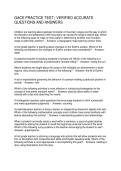 GACE PRACTICE TEST &vert; VERIFIED ACCURATE QUESTIONS AND ANSWERS