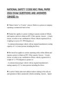 NATIONAL SAFETY CODE NSC FINAL PAPER 2026 EXAM QUESTIONS AND ANSWERS GRADED A&plus;
