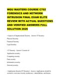 WGU MASTERS COURSE C702  FORENSICS AND NETWORK  INTRUSION FINAL EXAM ELITE  REVIEW WITH ACTUAL QUESTIONS  AND VERIFIED ANSWERS FULL  SOLUTION 2026 