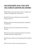 HM2 ADVANCEMENT EXAM 2 FINAL PAPER 2026 COMPLETE QUESTIONS AND ANSWERS